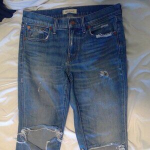 Madewell The Slim Boyjean: Raw-Hem Distressed Edition Size 26